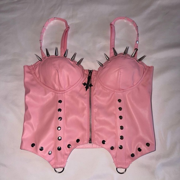 Dolls Kill | Widow Webcam Thrills Corset Top - Picture 1 of 3